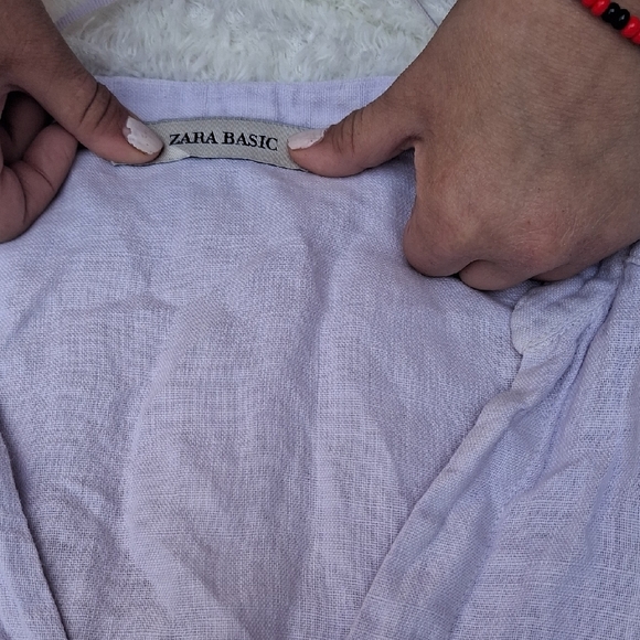 Zara Women's Purple Casual Button Down Shirt Size M - Picture 4 of 8